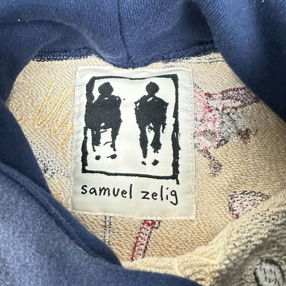 Samuel Zelig Gallery 002 Hoodie Size XS Oatmeal Embroidered - Picture 5 of 7